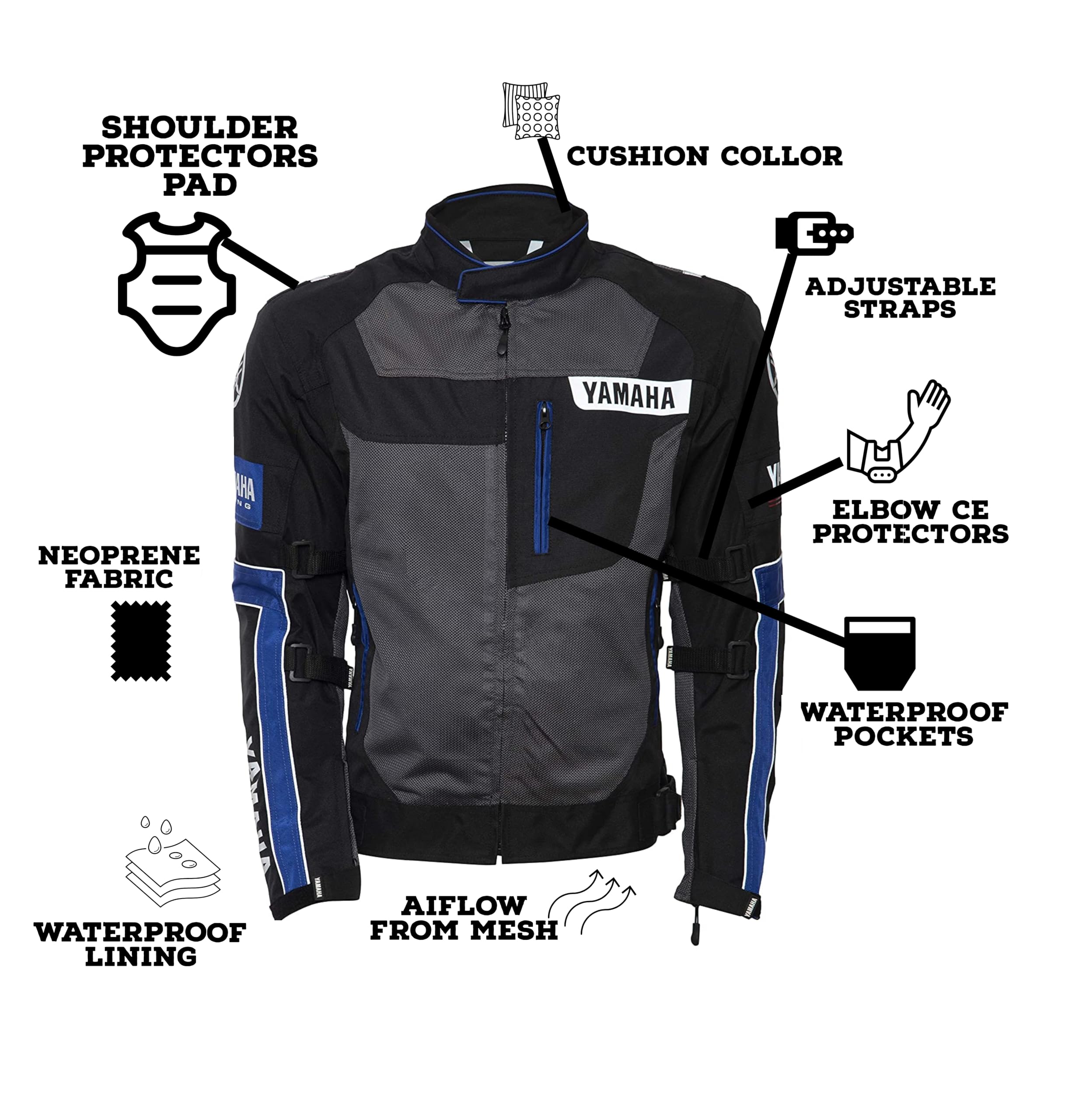 Yamaha Universal Fit Polyester Riding Jacket